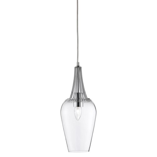 Searchlight Lampa wisząca Whisk z chromowanymi elementami
