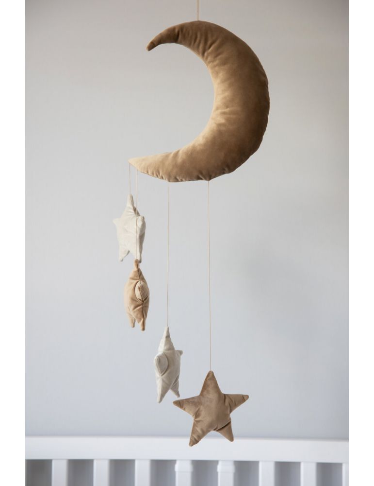 Piapimo Girlanda księżyc z gwiazdkami złoty beż