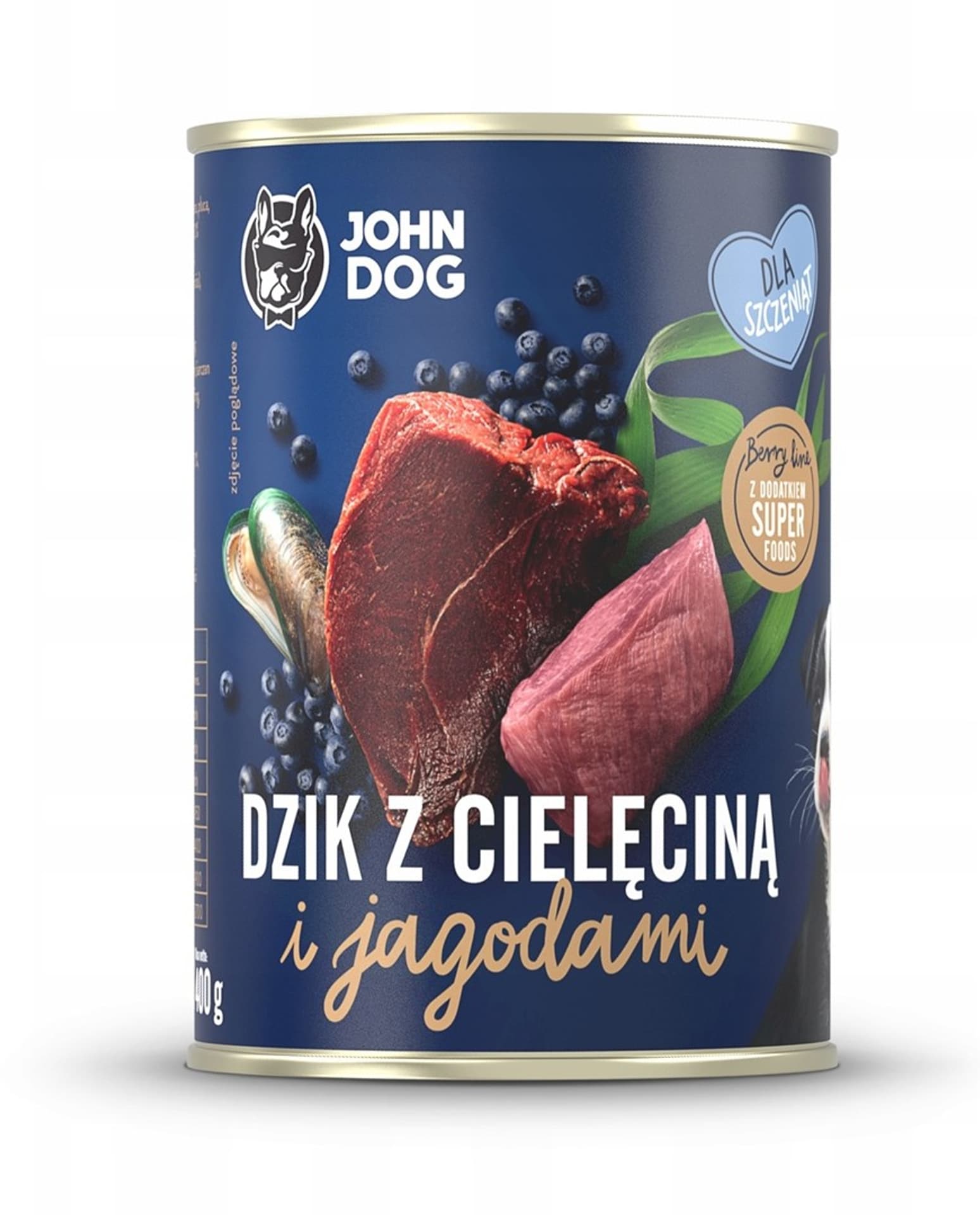 John Dog BERRY dzik z cielęciną i jagodami 400g*6