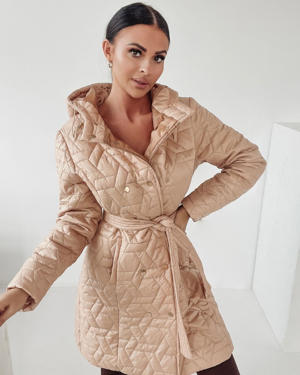 Płaszcz damski OLAVOGA COMFY BEAUTY camel M - Olavoga