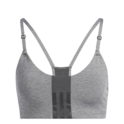 adidas TRN LS Better, Reggiseno Sportivo Donna, Dark Grey Heather, sac