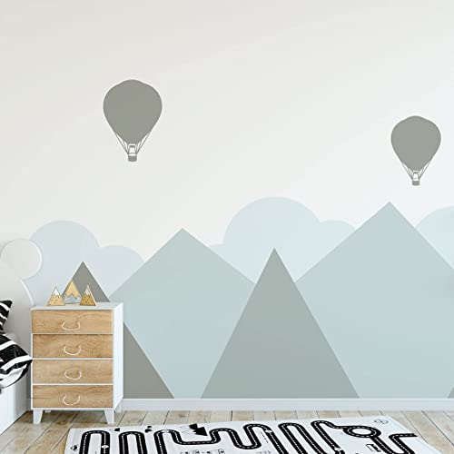 Naklejki ścienne dla dzieci - Dekoracja pokoju dziecięcego - Naklejki ścienne dla dzieci - Skandynawska naklejka ścienna - olbrzymi skandynawski gór Helsinki - H120 x L160 cm