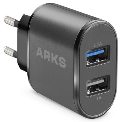 Ładowarka sieciowa ARKS ARTR2USB21AFAST 10W Czarny