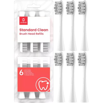 KOŃCÓWKI OCLEAN STANDARD P2S6 (W06) BIAŁE - 6 SZT