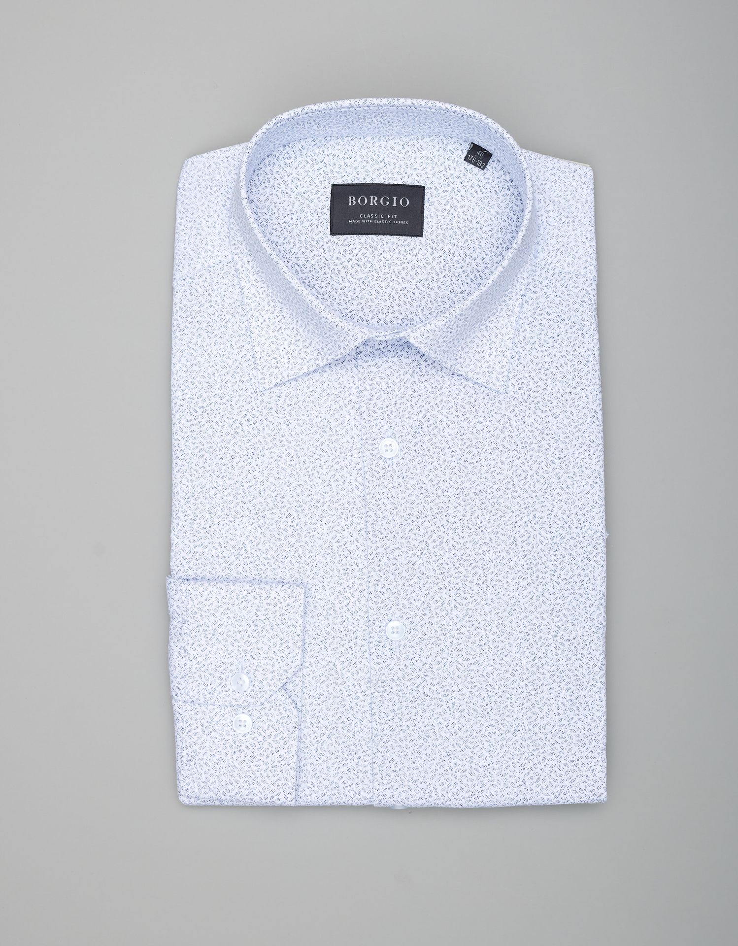 koszula calimera 00349 długi rękaw biały classic fit