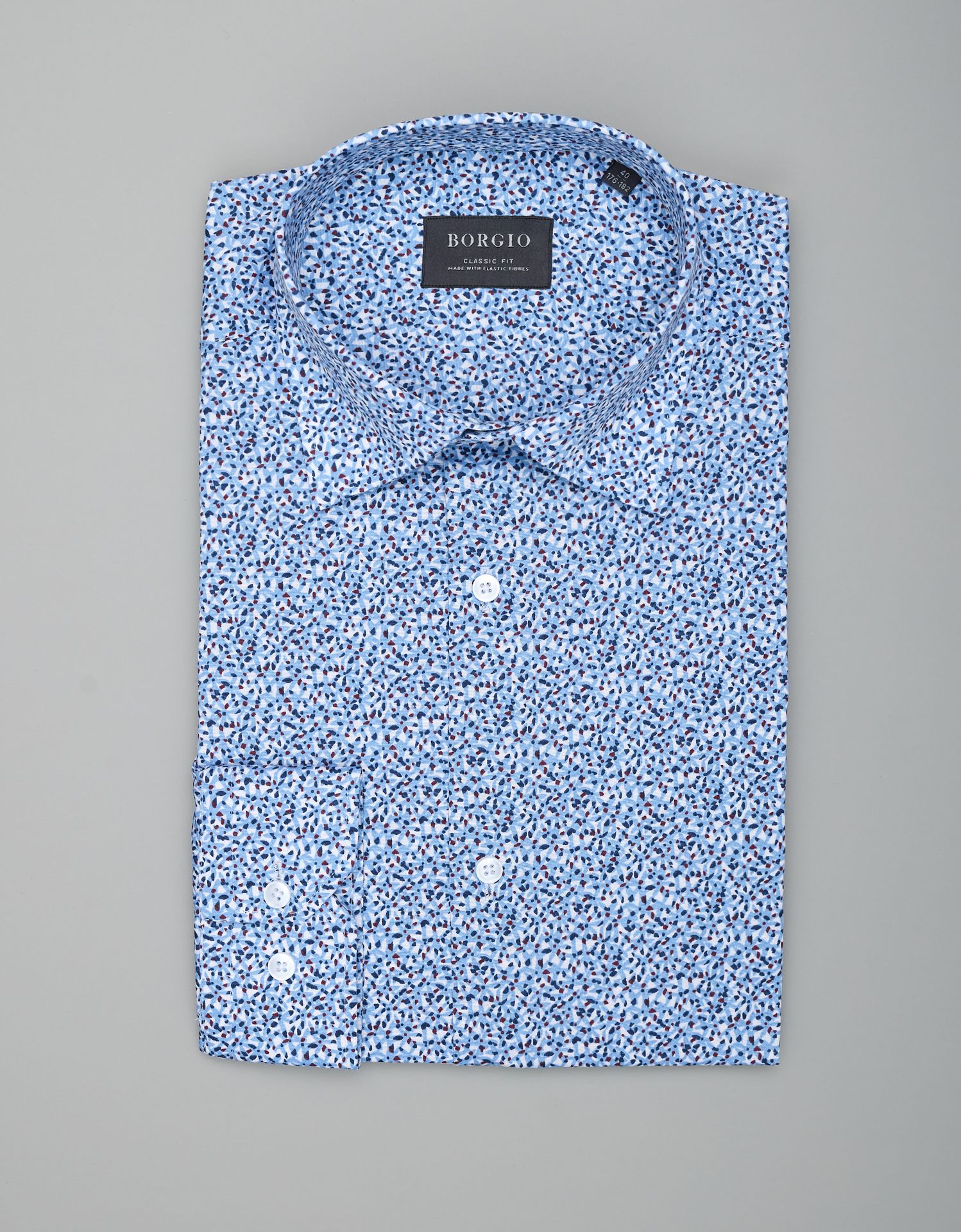 koszula calimera 00345 długi rękaw biały classic fit