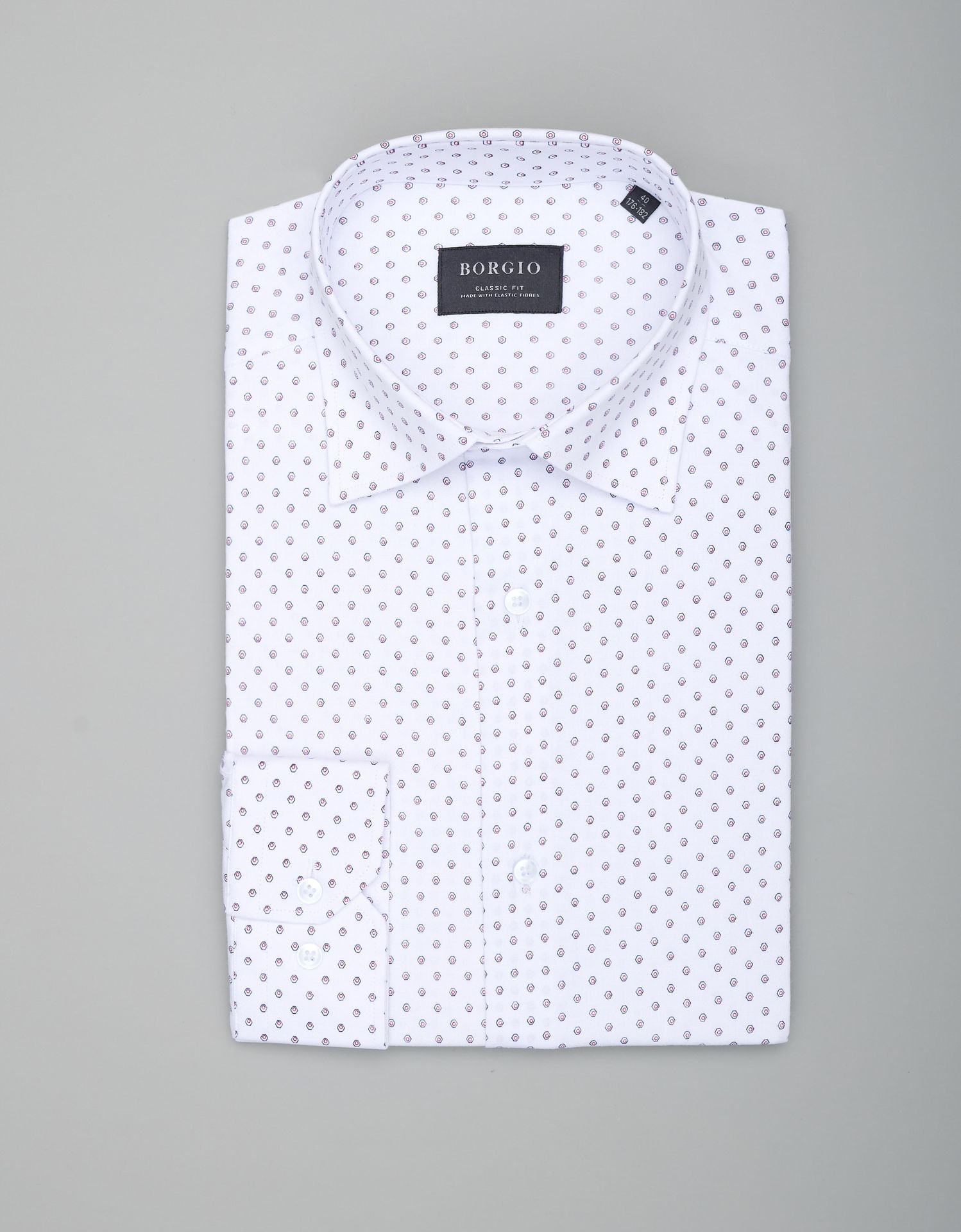 koszula calimera 00344 długi rękaw biały classic fit