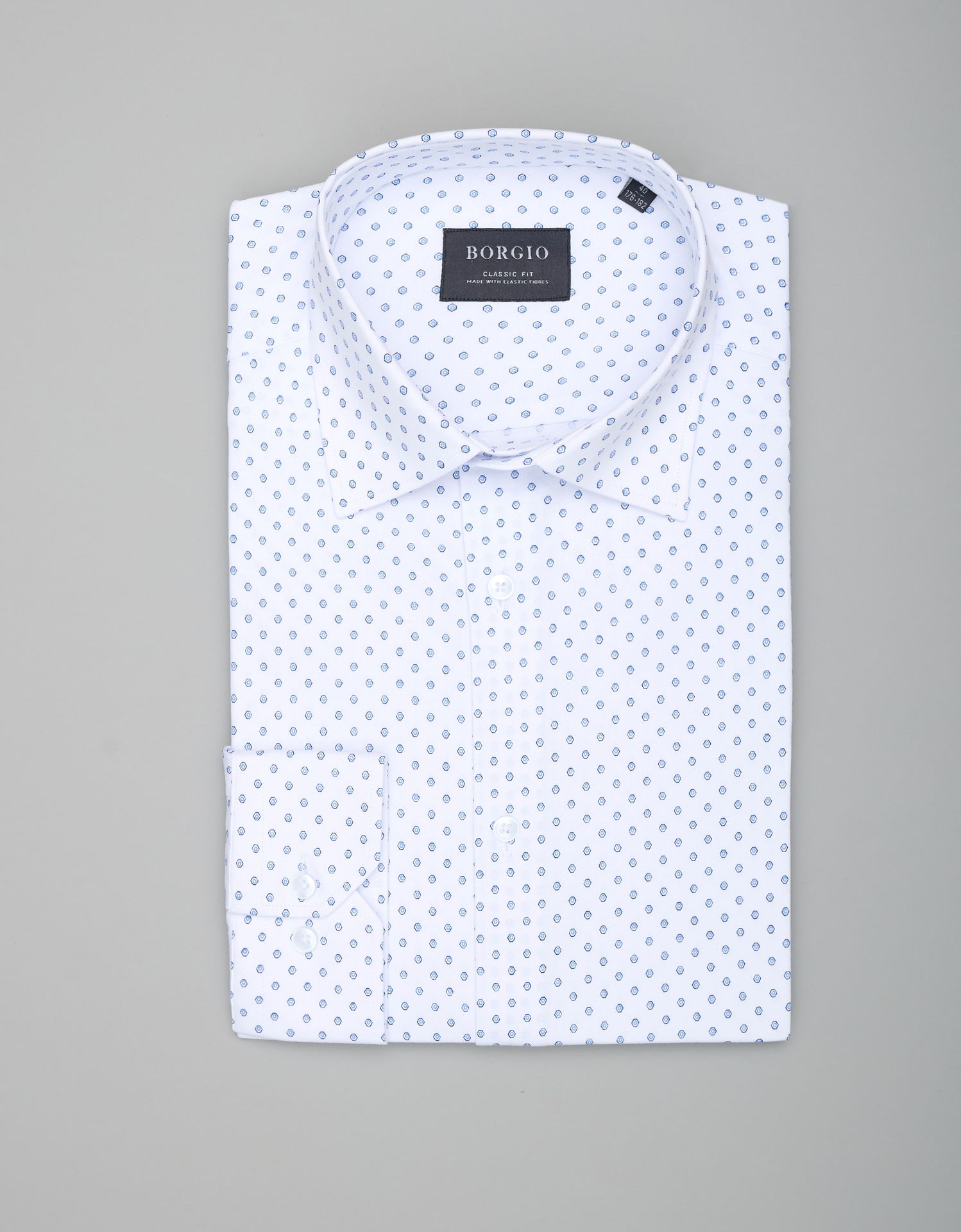 koszula calimera 00343 długi rękaw biały classic fit