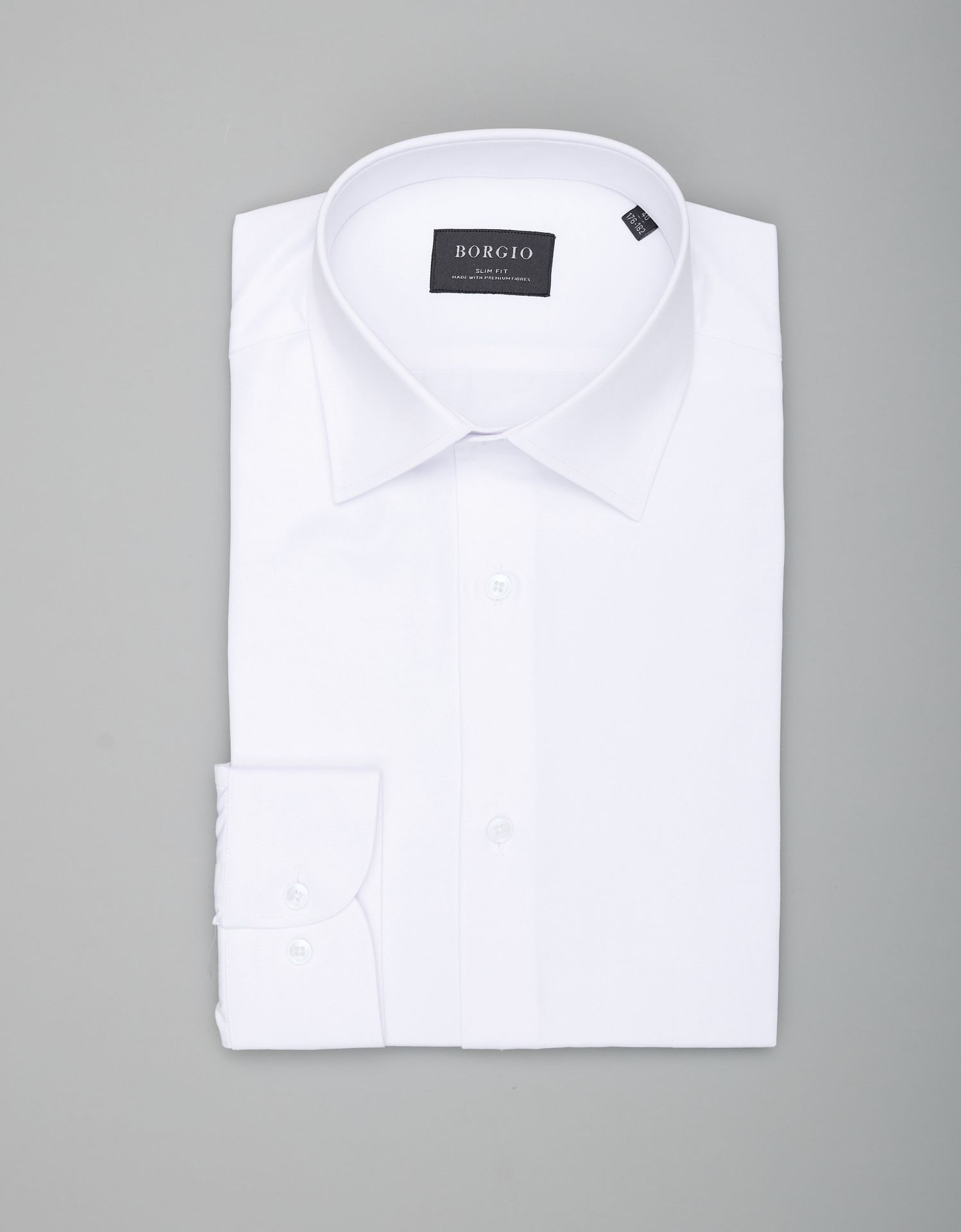 koszula latteria 00359 długi rękaw biały slim fit