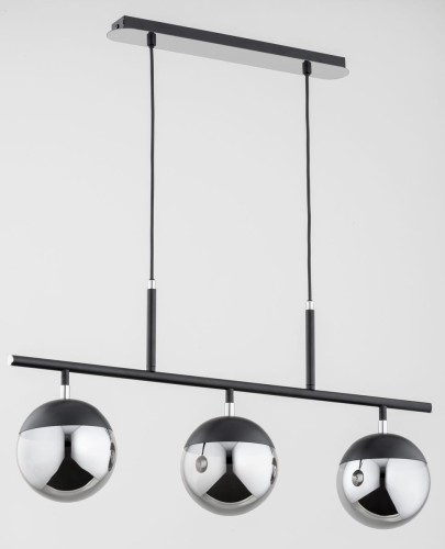 Fado lampa wisząca 3-punktowa czarna/chrom 62244