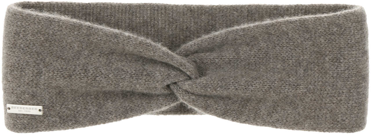 Opaska na Czoło Lasuna Kaszmir by Seeberger, szarobrązowy, One Size