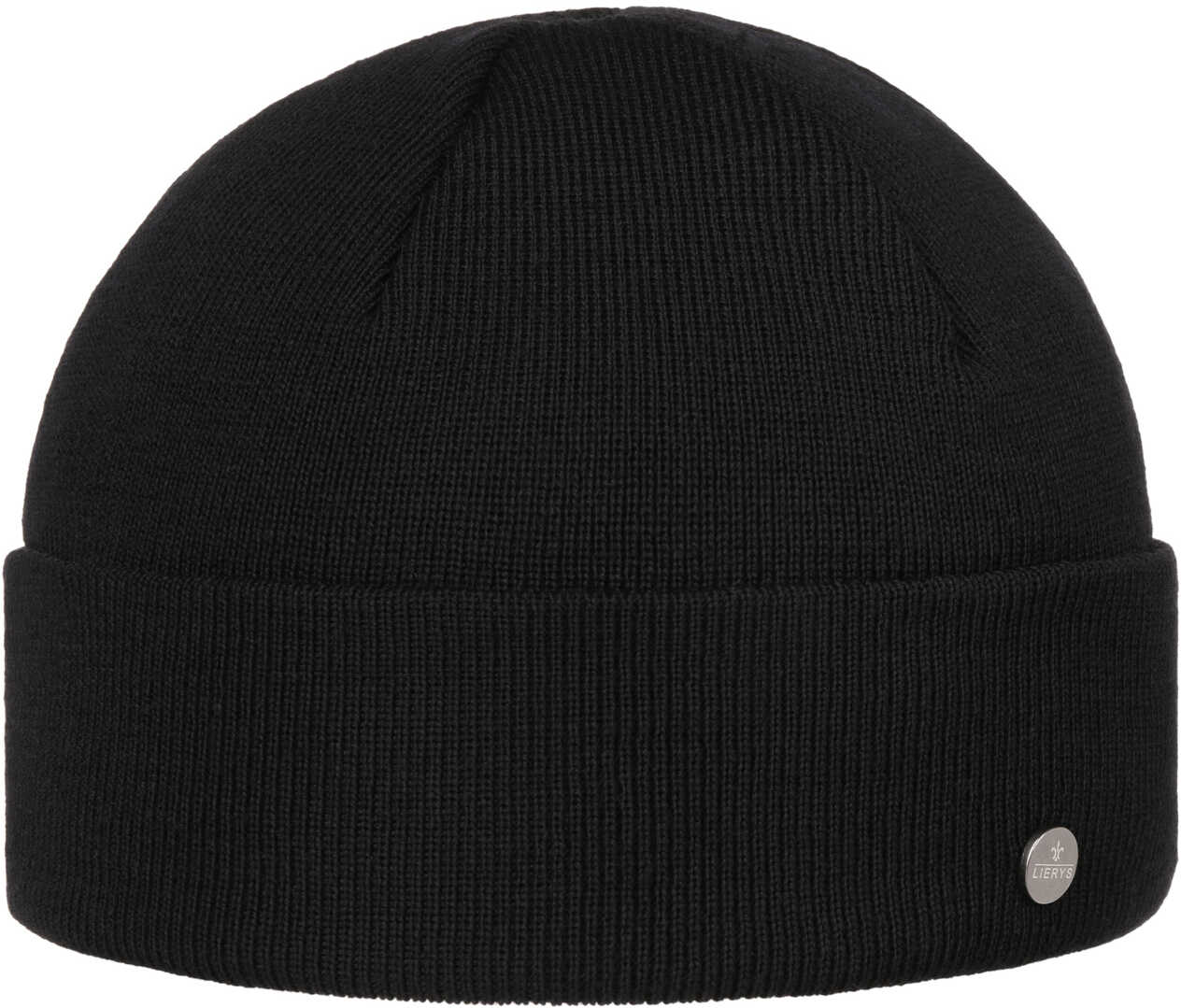 Czapka Dokerka Merino Fine Knit by Lierys, czarny, One Size