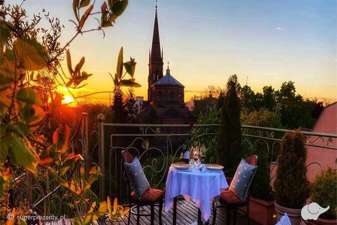 Romantyczna kolacja na tarasie Hotelu Bohema