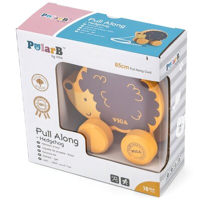 VIGA TOYS Viga Drewniany Jeżyk do ciągnięcia - PolarB 44003