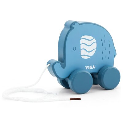 VIGA TOYS Viga Drewniany Słonik do ciągnięcia - PolarB 44004