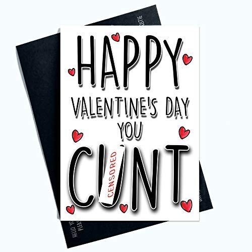 Karty walentynkowe słowo C śmieszne kartki okolicznościowe dla niego profanity kartki dla niej walentynkowe dla chłopaka dziewczyny męża narzeczonego LGBTQ LGBT prezenty komedia PC697