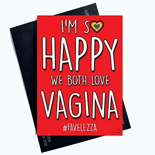 Gay Walentynki kartki śmieszne kartki z życzeniami dla niej lesbijki profanity dla niej karta walentynkowa dla dziewczyny narzeczonej LGBTQ prezenty LGBT komedia PC711