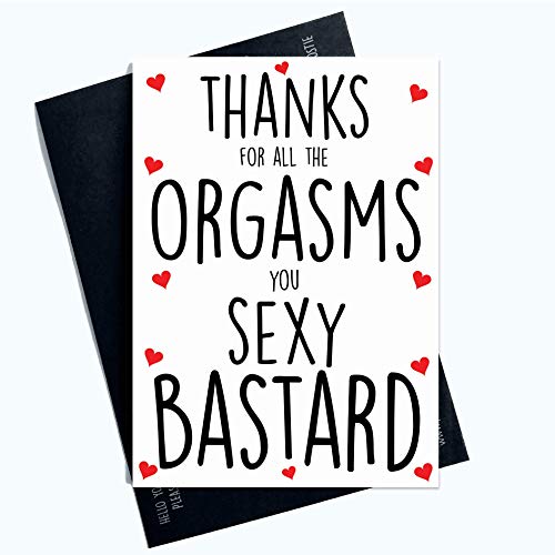 Śmieszne niegrzeczne kartki urodzinowe dla męża chłopaka Boże Narodzenie y sexy B * stard PC903