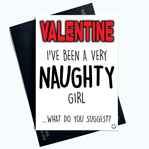 Karty walentynkowe Iv'e Been Very Naughty śmieszne kartki okolicznościowe dla niego profanity kartki dla niego walentynki kartka dla chłopaka męża narzeczonego LGBTQ prezenty komedia PC749