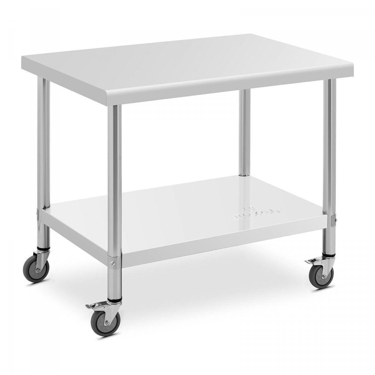 Stół ze stali nierdzewnej na kółkach - 70 x 100 cm - 155 kg ROYAL CATERING 10012803 RCAT-100/70-W