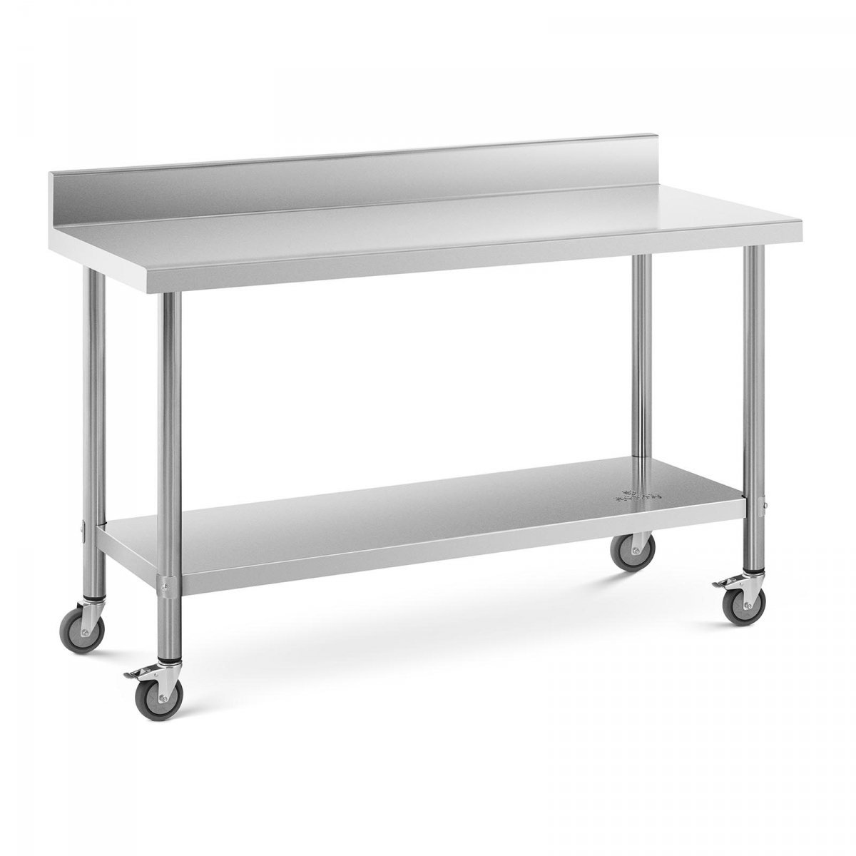 Stół ze stali nierdzewnej na kółkach - 60 x 150 cm - 160 kg ROYAL CATERING 10012812 RCAT-150/60-WS