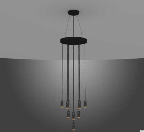 Żyrandol klasyczny wiszący Exhaust Grafitowy (do wyboru na zamówienie)