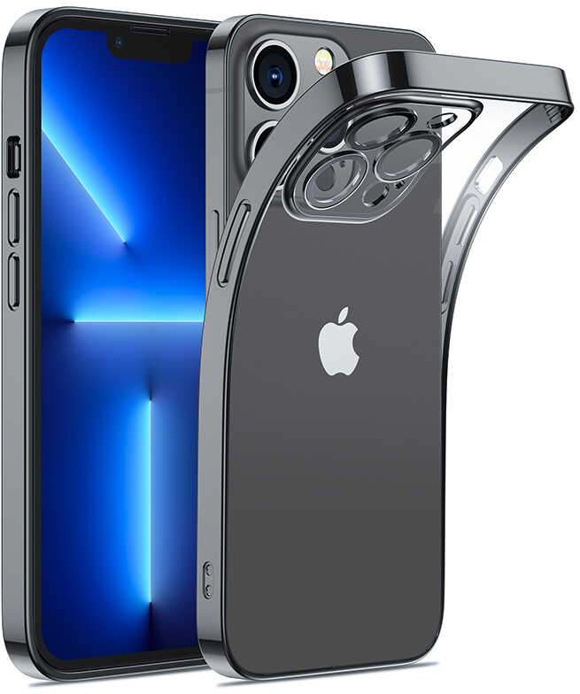 Joyroom 14Q Case etui do iPhone 14 Plus obudowa pokrowiec z metaliczną ramką czarny (JR-14Q3-black)