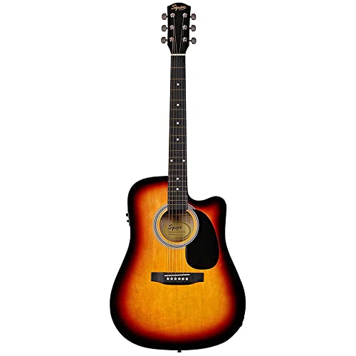 Fender 0930307006 SA-105CE Dreadnought-Cutaway gitara elektryczna – czarna Full 4/4 sunburst