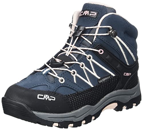 CMP Unisex dziecięce buty trekkingowe Rigel Mid Trekking Shoe Wp, Asphalt Rose, 30 EU
