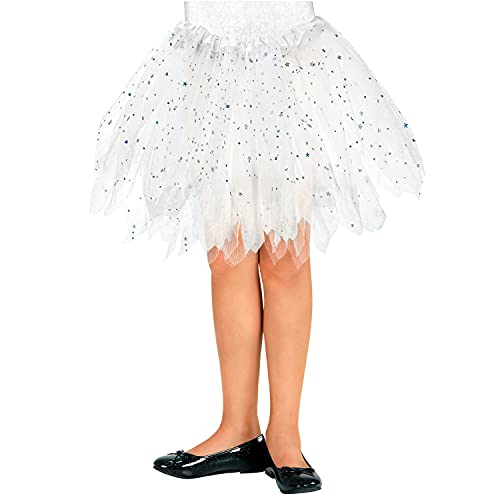 Widmann 10324 10324-Tutu brokat, biały, długość ok. 30 cm, spódnica pod spódnicę, tancerka, dziewczynka, wielokolorowa, OneSize