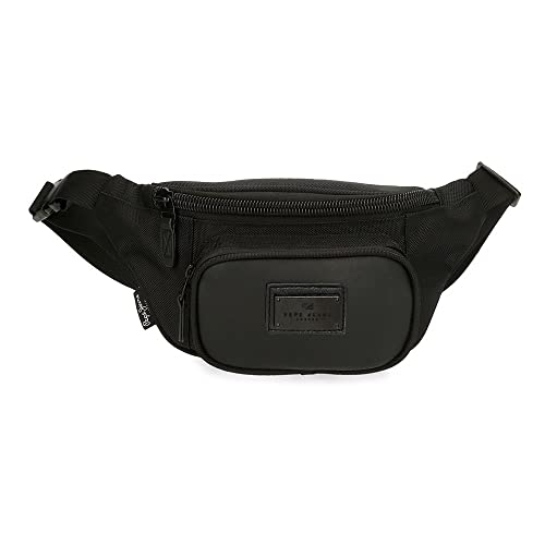 Pepe Jeans Soho saszetka z kieszenią czarna 35x13x5 cm poliester i PU, Wielobarwny (Wielobarwny), única, Torba na ramię z kieszeniami