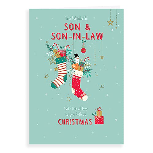 Kartka świąteczna syn i syn - 23 x 15 cm - Piccadilly Greetings