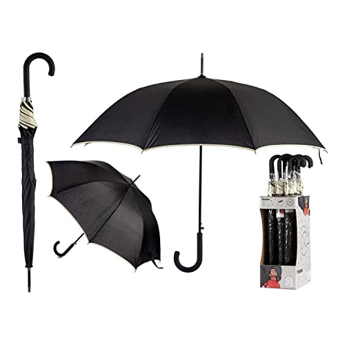 Parasol Czarny Kremowy Metal Włókno (95 x 95 x 86 cm)