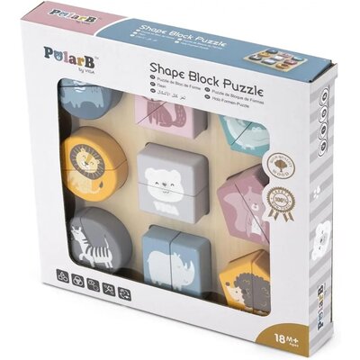 Viga Toys Drewniana Układanka Klocki Zwierzątka Viga PolarB 44012