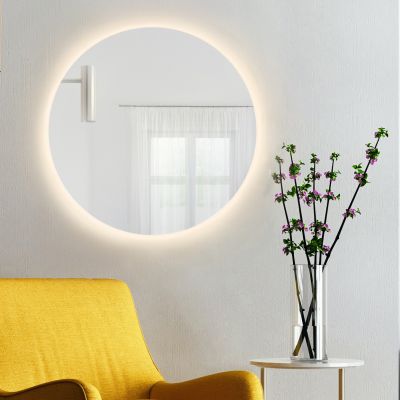 Baltica Design Bright lustro 60 cm okrągłe z oświetleniem LED barwa światła ciepła