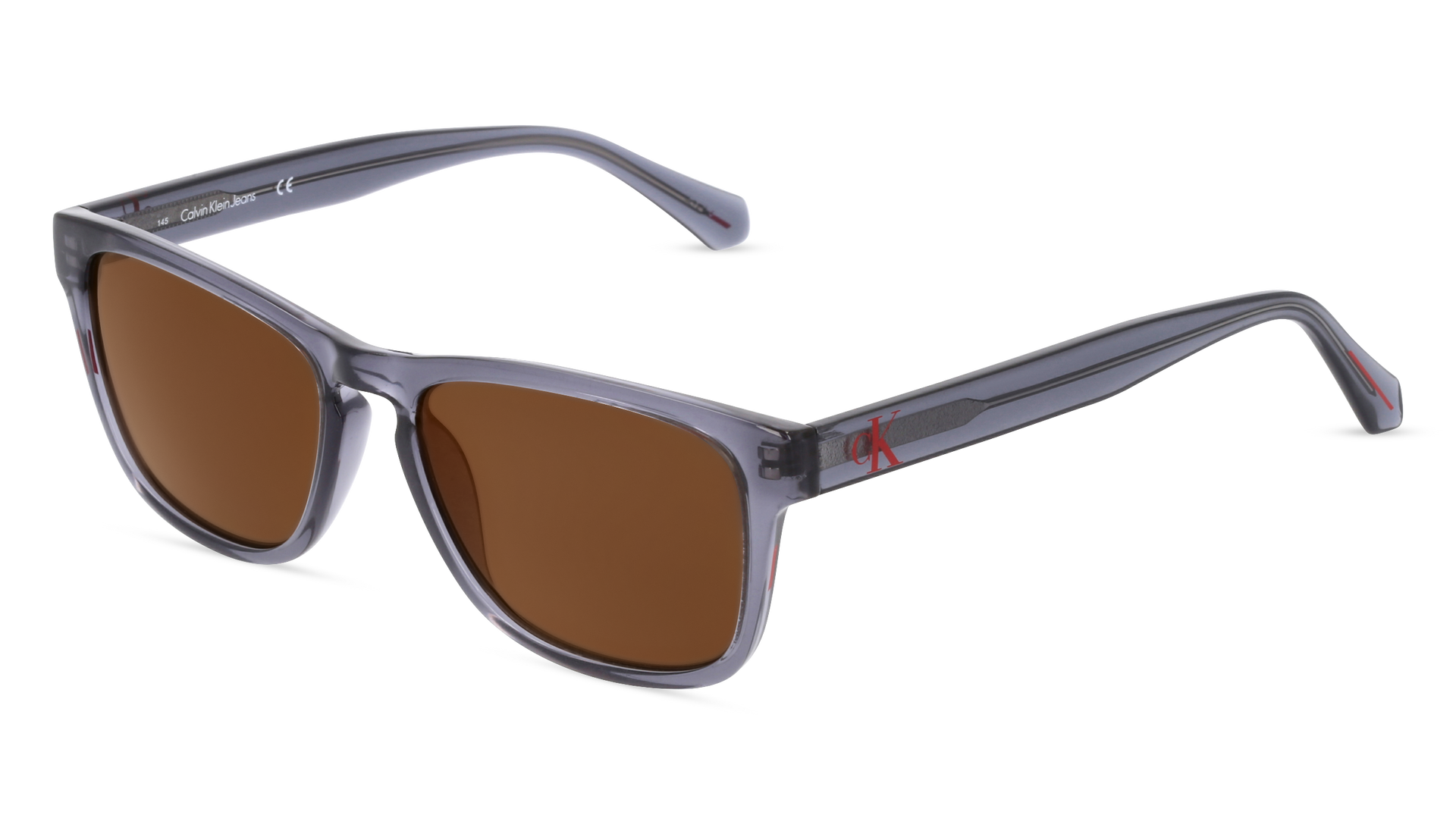 CALVIN KLEIN CKJ21623S Męskie Okulary przeciwsłoneczne, szary przezroczysty