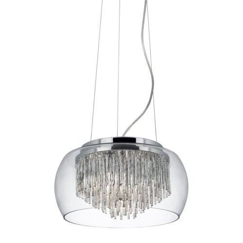 Searchlight Szklana lampa wisząca Curva o błyszczącym designie