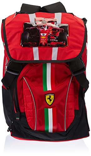 Ferrari Plecak Przedłużany, Unisex-BDzieci, Czerwony, Jeden rozmiar, czerwony
