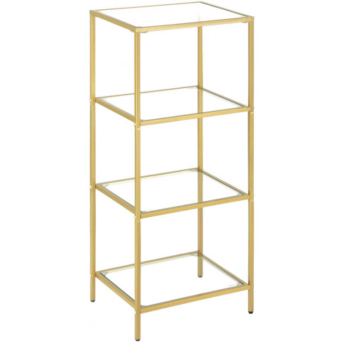 Złoty Szklany Regał Z 4 Półkami Do Salonu K8-K22