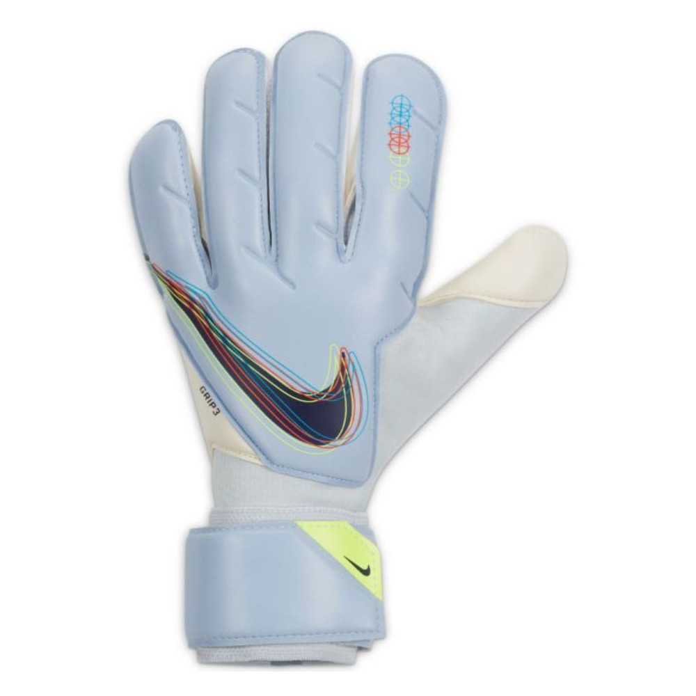 Rękawice bramkarskie Nike Goalkeeper Grip3 FA20 niebiesko-białe CN5651 548 - rozmiar rękawic - 8