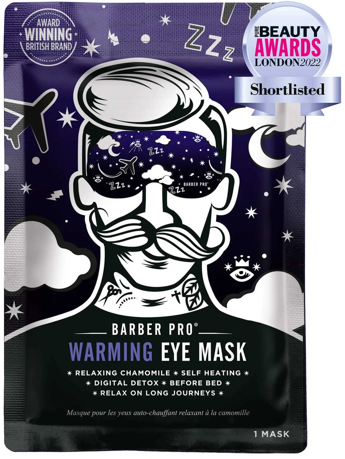 Barber Pro Warming Eye Mask - rozgrzewająca maska na oczy 1 sztuka