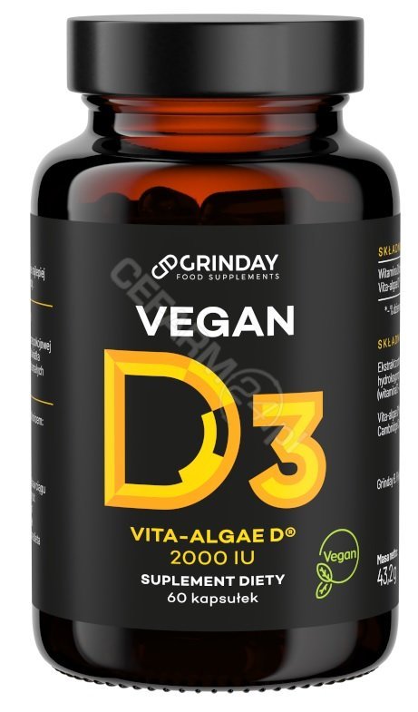 Grinday Vegan D3 2000 IU x 60 kaps