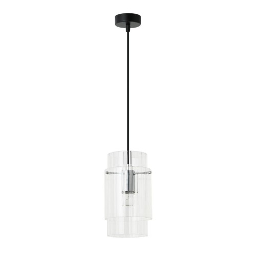 Savona lampa wisząca 1-punktowa czarna/chrom LP-707/1P