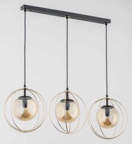 Sonar lampa wisząca 3-punktowa czarna/złota 62261