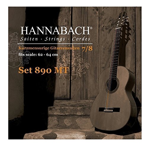 Hannabach 653092 Klassikgitarrensaiten Serie 890 7/8 Kindergitarre Mensur: 62-64cm - H/B2