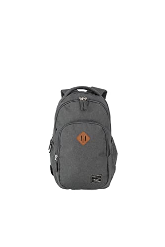 Travelite Plecak bagaż podręczny z kieszenią na laptopa do 13 cali, seria Basics Daypack Melange: modny mały plecak o wyglądzie melanżu, 41 cm, 13 litrów, antracytowy, 41, Klasyczny