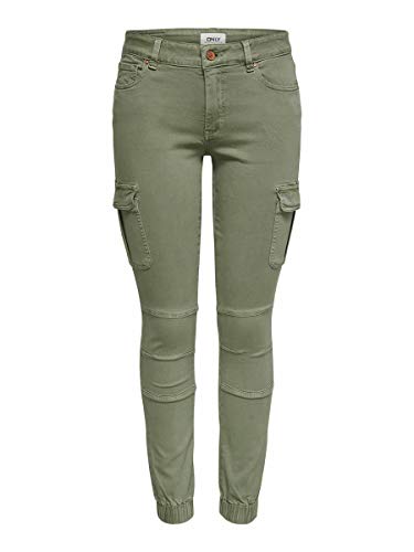 ONLY Onlmissouri Reg ANK Cargo PNT Noos dżinsy damskie, khaki-zielony (Oil Green), 42W / 30L
