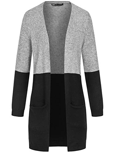ONLY damski kardigan z dzianiny Cardigan Queen, Medium Grey Melange, XXL