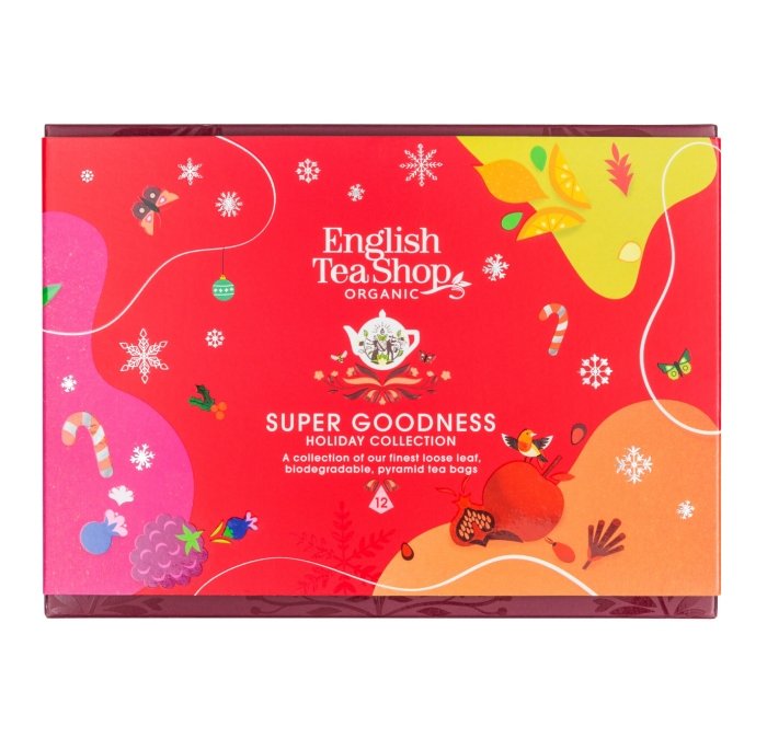 Świateczny zestaw piramidek English Tea Shop - Super Goodness 12x2g