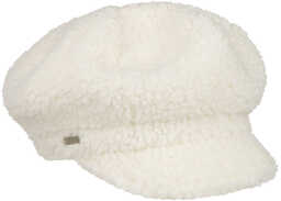 Czapka Kaszkiet Teddy Fur by Seeberger, biały, One Size